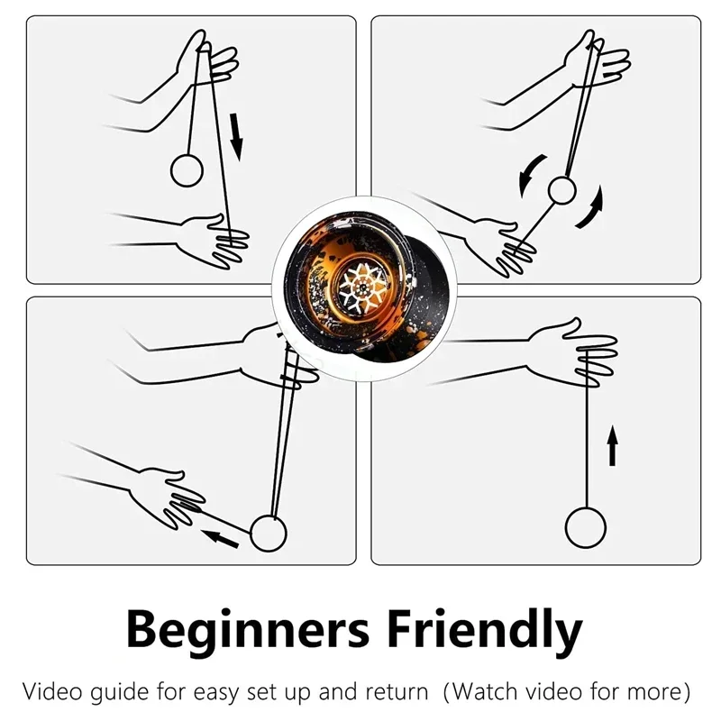 Yoyo mágico profesional para niños, Yoyo de Metal con 10 rodamientos de bolas, aleación de aluminio, alta velocidad, no sensible, juguetes clásicos