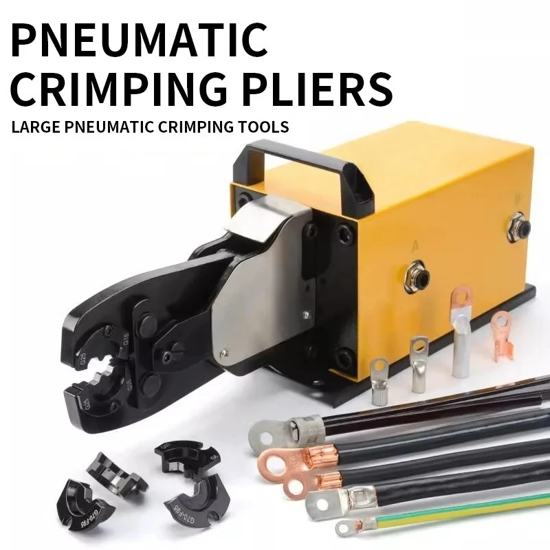 AM-70 6-70mm Pneumatic Crimping Pliers Cold Terminal Crimping Machine Pneumatic Wire Terminal Crimper Tool for Wiring
