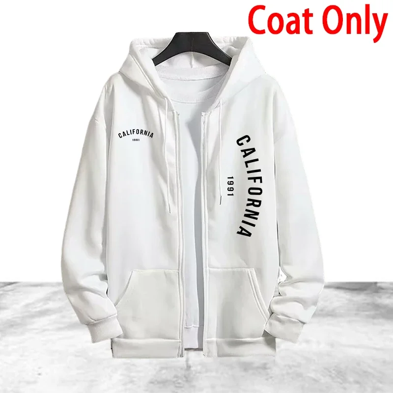 Autumn Winter Men's Tracksuit Casual Zip Hooded Sweatshirts Coat Outdoors Sports Jogging Man Clothing Single Jacket Tops Pants view 4