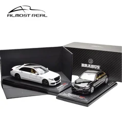 1:43 Brabus 900 Mercedes-Maybach S black/white alloy model, children's collection of decorative toys, holiday gifts for friends.