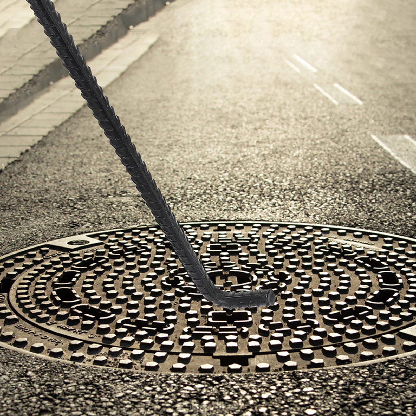 

Stainless Steel Manhole Cover T Shaped Lifting Device Heavy Duty Hand Lifter Drain Grate Cover Lifter Sewer Maintenance