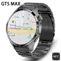 2025 New GT 5 Max GPS Smart Watch Men Fitness Watch AMOLED Always Display HD Screen NFC BT Call Smartwatch Mens IP68 Waterproof