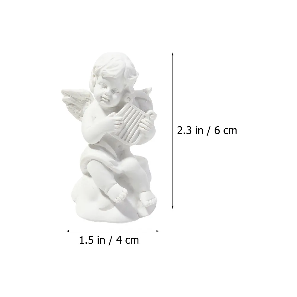 4Pcs Resin Angel Statues For Living Room Decor New Year Decor Adornment Lovely Delicate Home Bedroom Desk Office