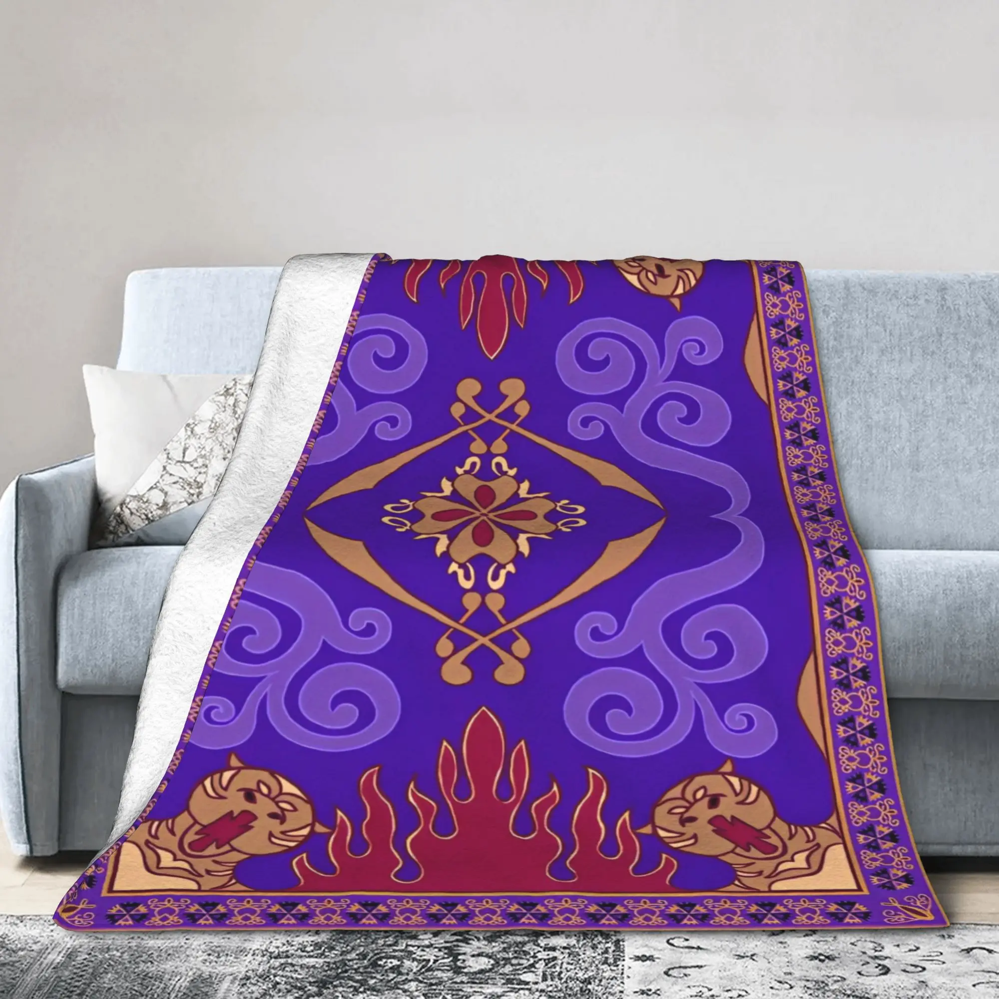 Aladdins Magic Carpet  Blankets Flannel  Multifunction Ultra-Soft Throw Blanket for Sofa Bedding Throws