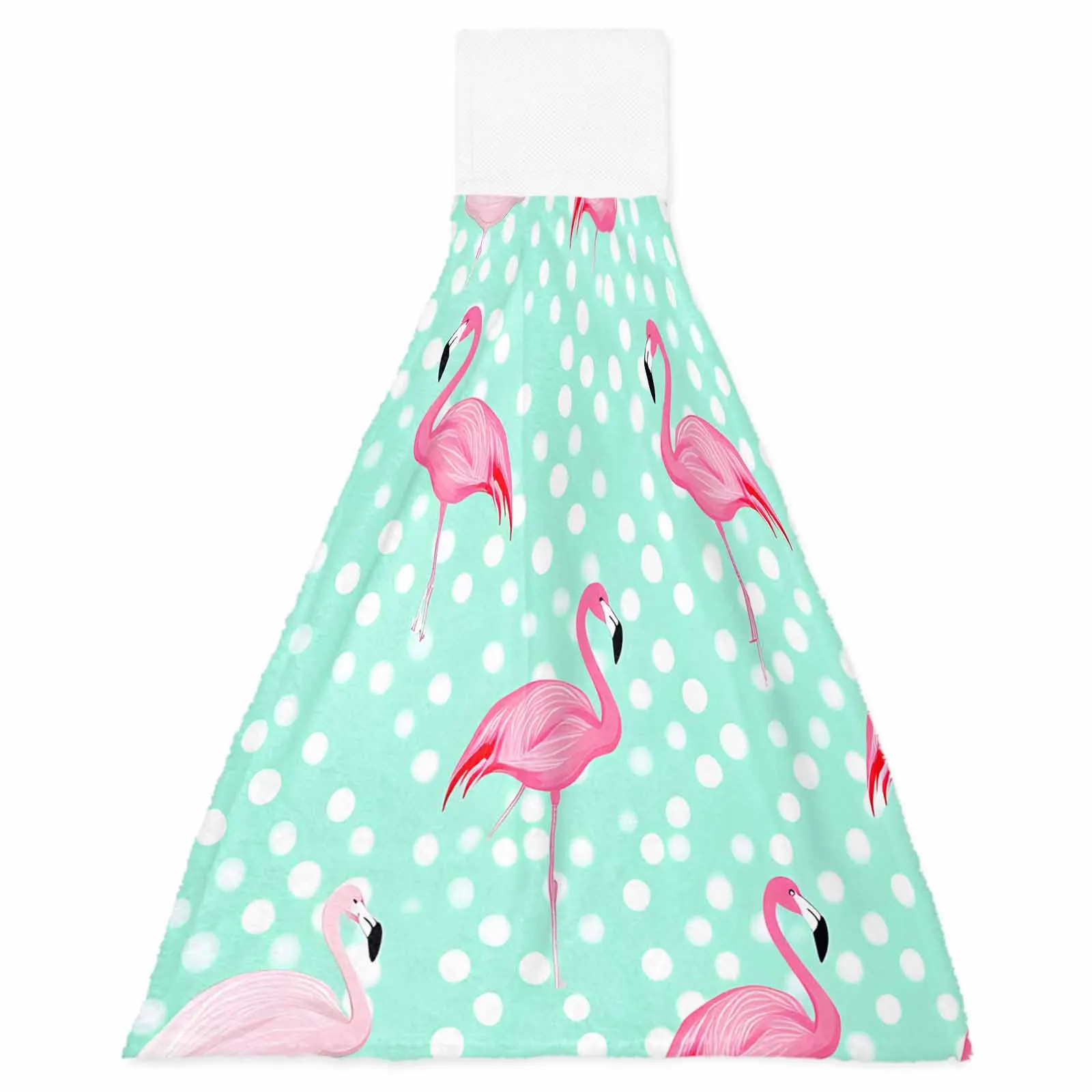 

Animal Flamingo Modern Art Hand Towels Kitchen Microfiber Dishcloths Cleaning Cloth Absorbent Hanging Towels