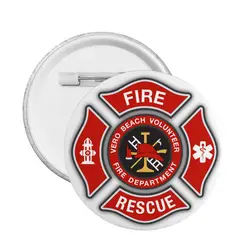 Fire Rescue Firefighter Soft Button Pin Custom Funny Pinback Badges Brooches Boyfriend Gift