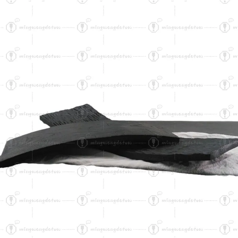 Charred Black Wooden Display Fruit Plate, Modern Style Desktop Decor & Ornament