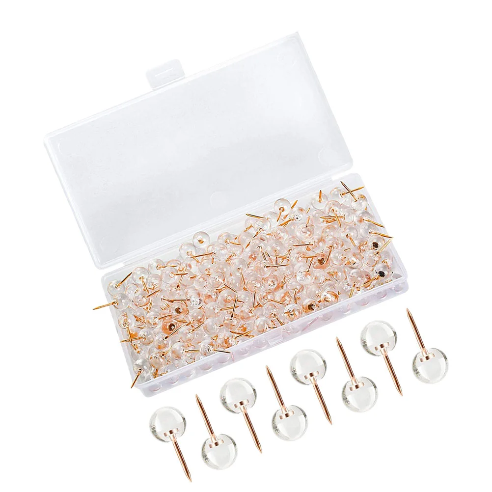 50 Pcs Accessories Cork Board Tacks Multi-function Thumb Gold Ball Push Pins Metal Map Daily Use Thumbtacks