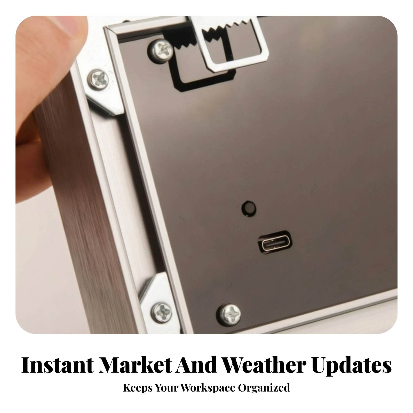 Pixel Display Customizable Smart Display with USB-C Cable Pixel Clock Patterns Add-on for Traders, Desk, Home Office