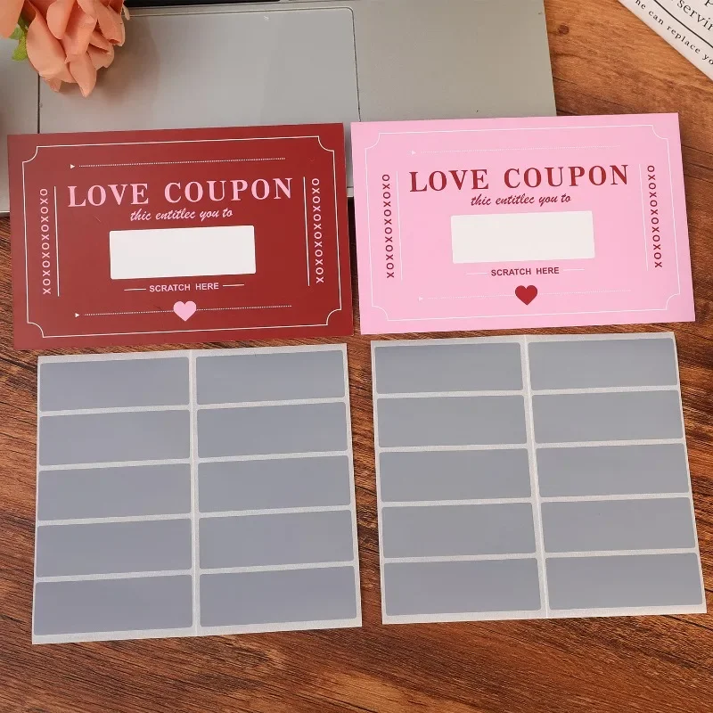 DIY خدش بطاقات خدش عيد الحب بطاقات DIY بها بنفسك الزفاف الذكرى الحب كوبونات الأزواج الإبداعية بطاقة اعتراف الهدايا #4