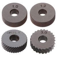 2pcs Diagonal Linear Knurl Wheels Knurling Knurler Tool 1.0/1.2/1.8/3.0mm