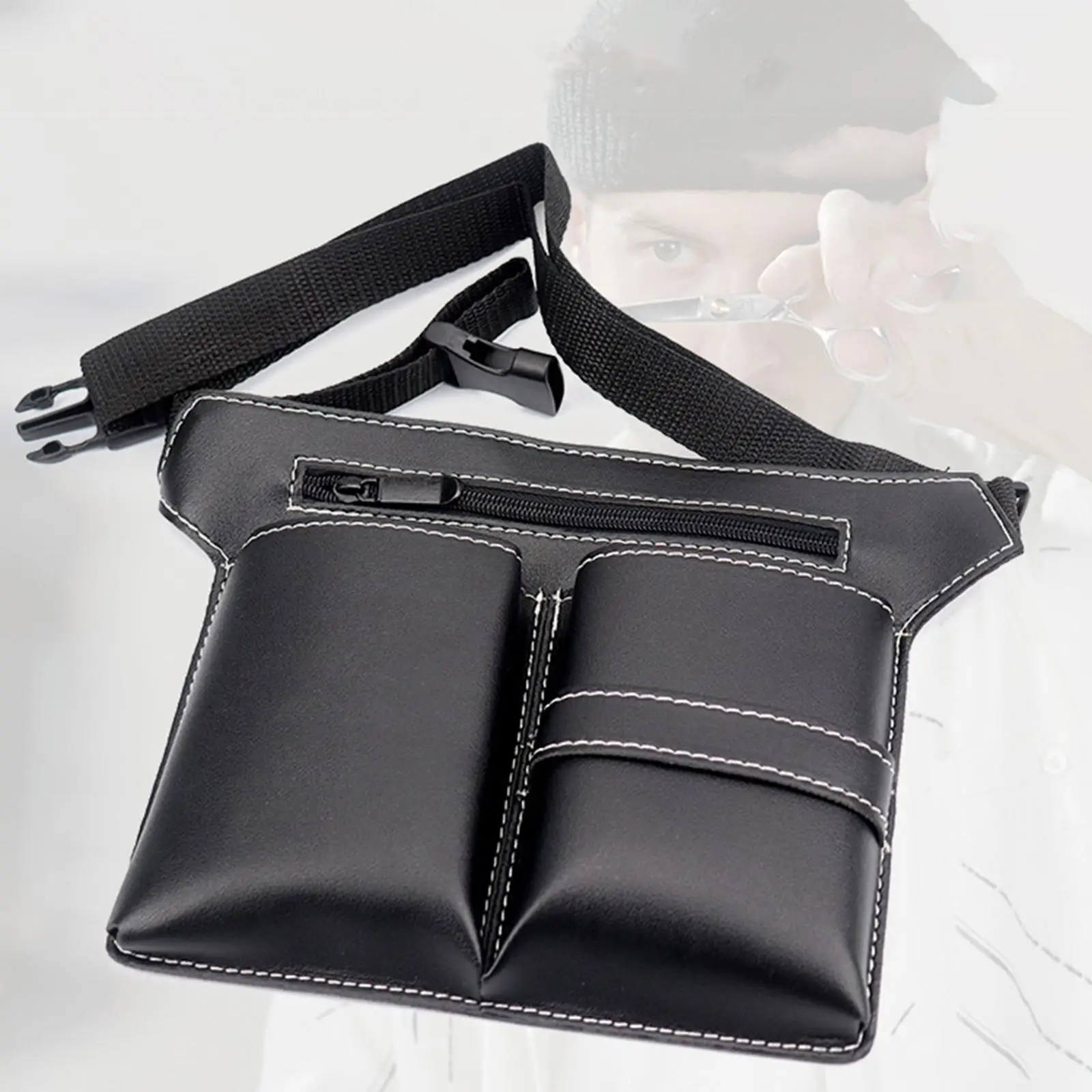 Hair  PU Leather Black Hair  Tools Bag for Hair  Haircutting