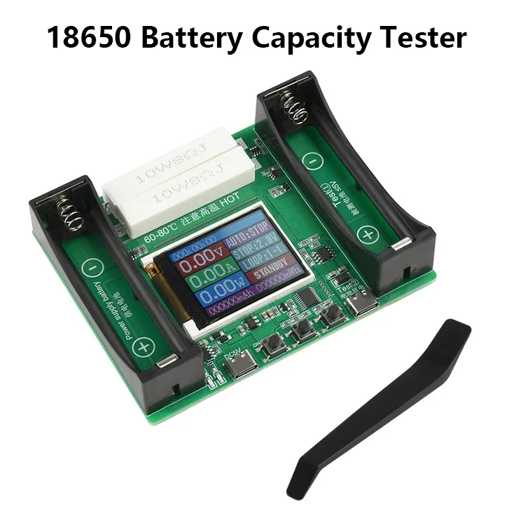 DC 5V 18650 Battery Capacity Internal Resistance Tester Electronic Load Tester Digital Battery Power Detector Module Type-C