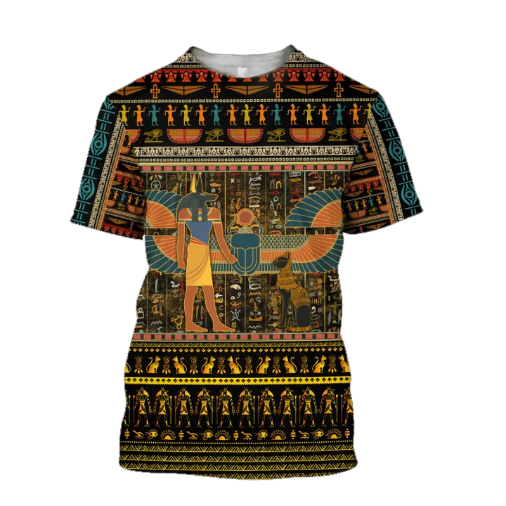 Egypt Anubis Graphic Men's T-Shirt For Men Clothing 3D Printed Summer Tops Short Sleeve  Fashion Casual Oversized Tees Shirts