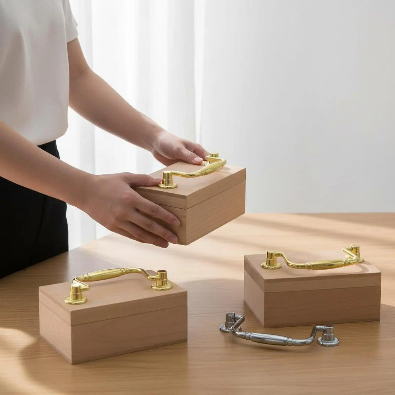 Zinc Alloy Luggage Handle Versatile Bail Pull Classic Metal Grip for Furniture Cases Wooden Boxes and Home Decor
