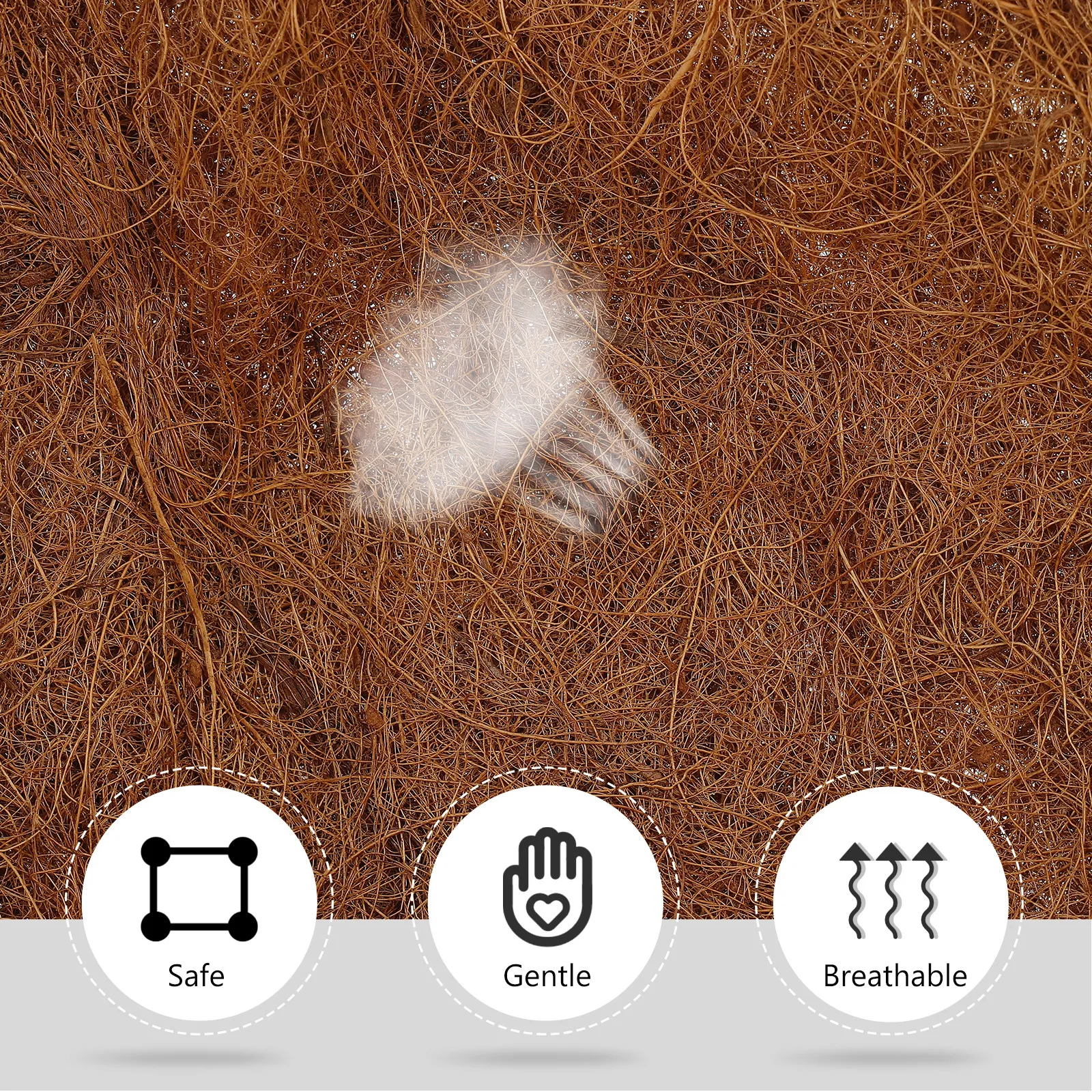 40Cm Half-Ball Coconut Fiber Flowerpot Liner Pad Natural Latex Plant Pot Cushion Breathable Hydrophobic Eco-Friendly for