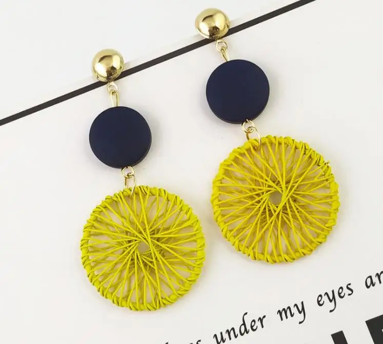 Korean retro temperament long earrings original personality national style earrings.