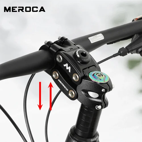 MEROCA 댐핑 자전거 줄기 알루미늄 합금 31.8mm 자전거 핸들 바 28.6mm 포크 구경에 대한 충격 흡수 기능이있는 고강도
