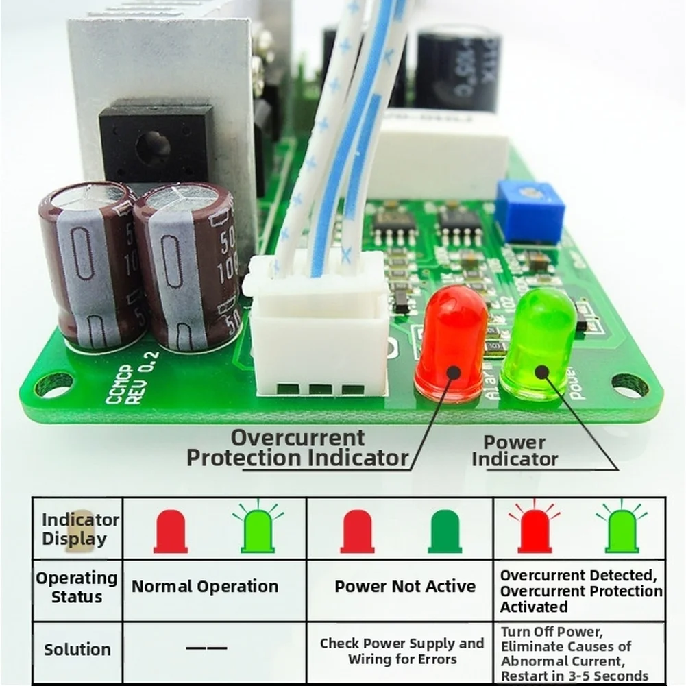 15A For PWM DC Motor Velocity Regulator 12V 24V 36V Input Adjustable Overcurrent Limit 1A to 10A 10V-40V Operating Range