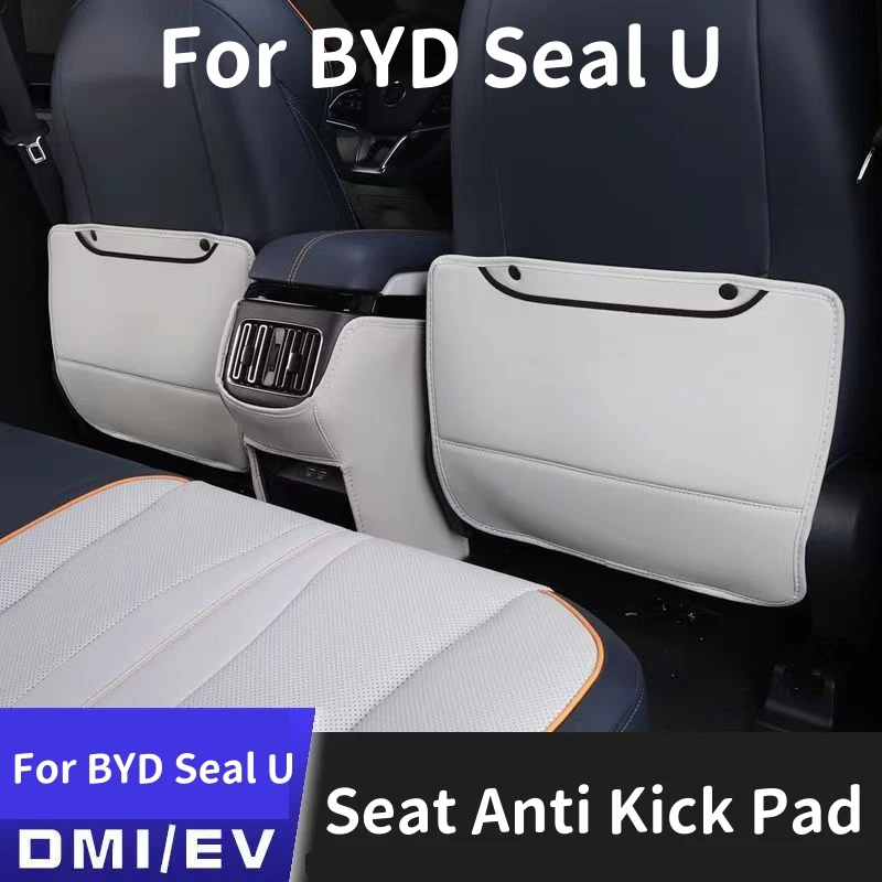 For BYD Seal U / Sealion 6 Song Plus 2021-2024 Seat Back Anti Kick Pad Cover, Anti-Dirty Waterproof Seat Protection Mats