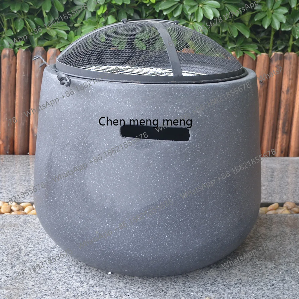 

Outdoor Garden Wood Burning Stove Portable Black Stove Household