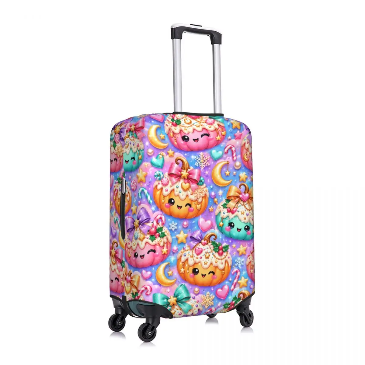 Halloween Cute Pumpkin Suitcase Cover Business Vacation Fun Luggage Accesories Protector