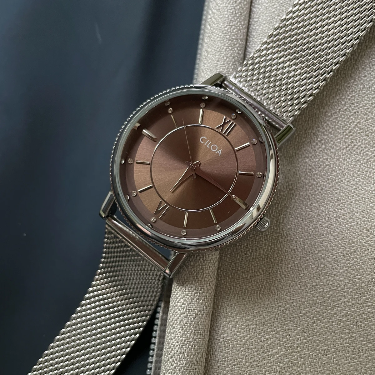 CILOA large dial business watch men's brand genuine men's high-end men's 2025 new light luxury brand quartz watch waterproof