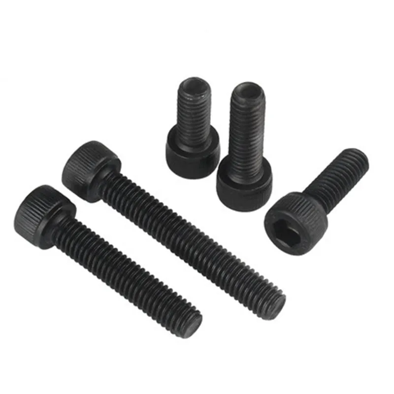 5/10/20/50/100Pcs DIN912 Grade12.9 Black Alloy Steel Hexagon Hex Socket Cup Head Allen Screw Bolt M2 M2.5 M3 M4 M5 M6 M8 M10