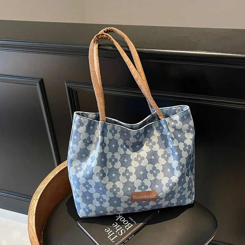 

​2025 BloomTote Canvas Satchel - Campus AirLift Shoulder Bag, Student's Floral Commuter with Textbook+Drink Pockets​ python
