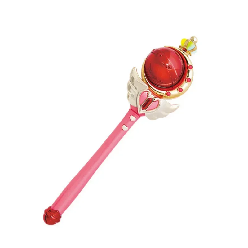 Anime Cosplay Sailor Moon Tsukino Wand Henshin Rod Glow Stick Spiral Heart Moon Rod Musical Magic Wand Girl Toys C