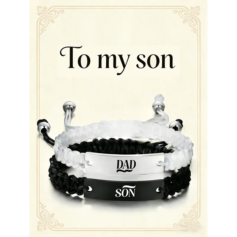 2 Teile/satz Papa Sohn Mutter Tochter Geflochtenes Seil Armband Zu Meinem Weirdo Paar Armbänder Freundschaft Familie Schmuck Geschenke