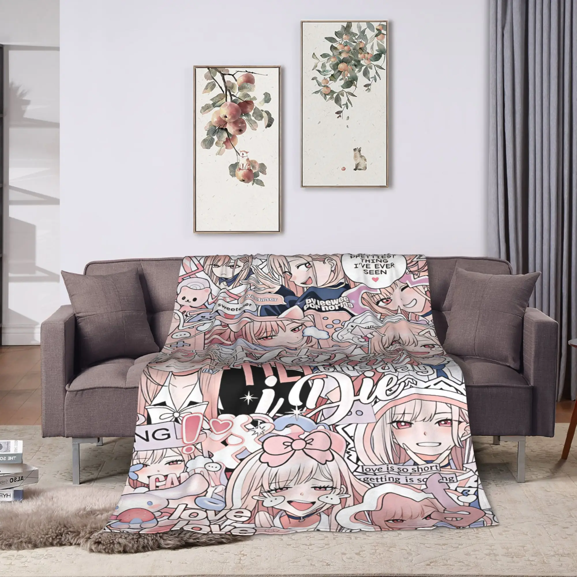 Marin Kitagawa Blanket Quality Super Warm Japan Anime  Throw Blanket Winter Boy Girl Outdoor Pattern Bedspread