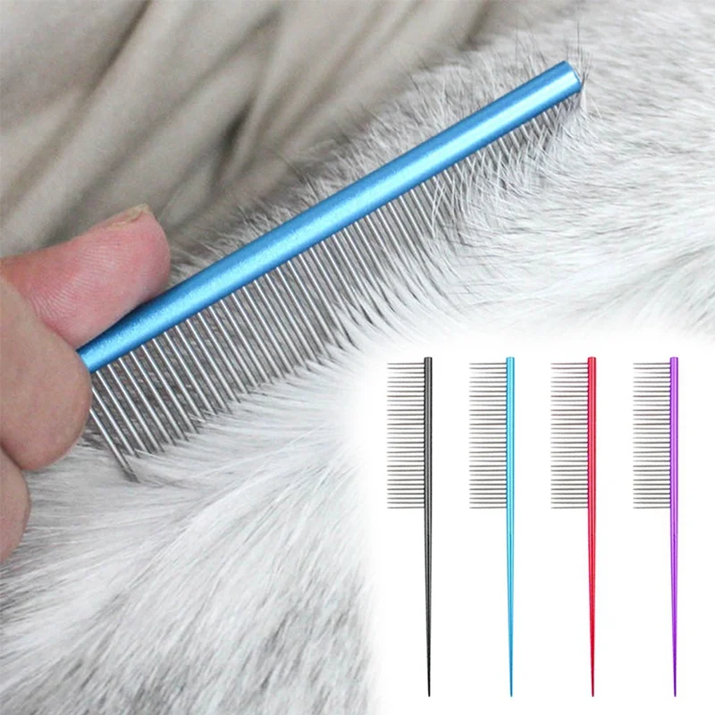 Stainless Steel Dog Comb Professional Grooming Comb Dog Cat Hair Beauty Cleaning Comb For Dogs Pet Grooming Tool 2