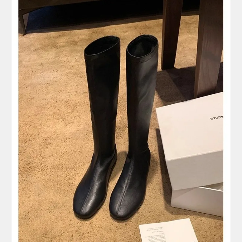 

New Women Shoes Fashion Gothic Boots Punk Style Motorcycle Boots Designer Shoes for Women Luxury Knee High Boot Zapatos De Mujer