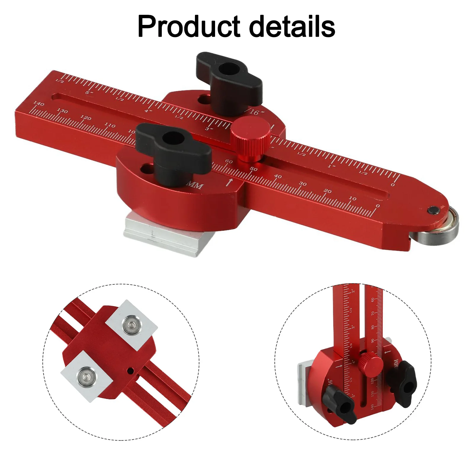 Используется в мастерских 18,5 см х 9 см 7,28 х 3,54 дюйма Регулируемая направляющая для узкой резки полос Регулируемая направляющая для деревообработки Регулируемая направляющая для рифвания