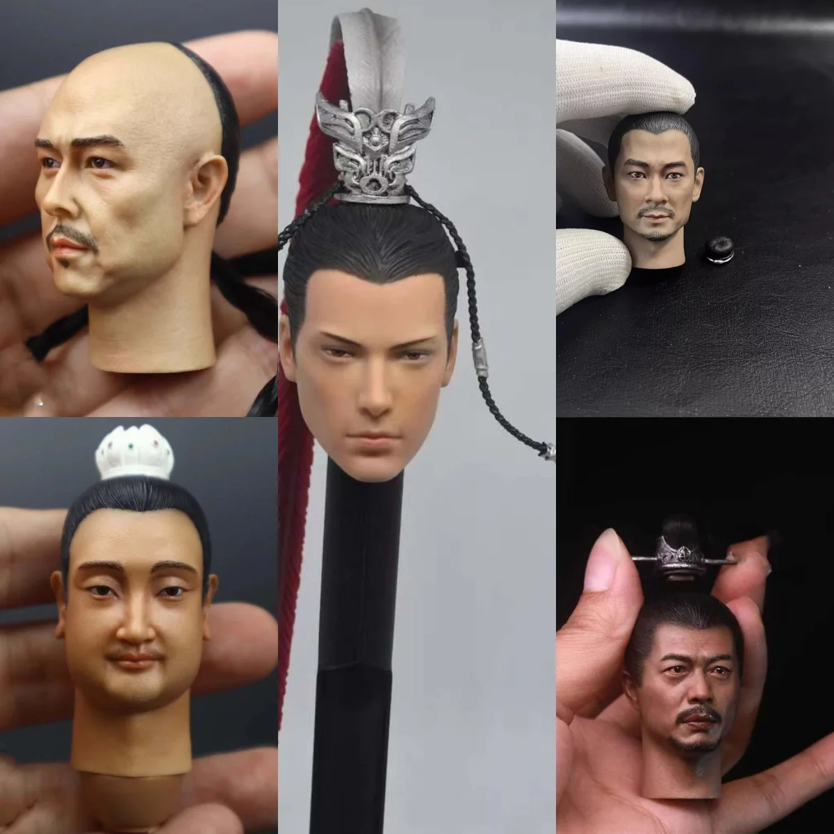 1/6 Scale China Ancient Emperor Head Sculpt Qing Dynasty Ming Dynasty Tian Ce Head Played for 12in Ph Tbl Action Figure Toy