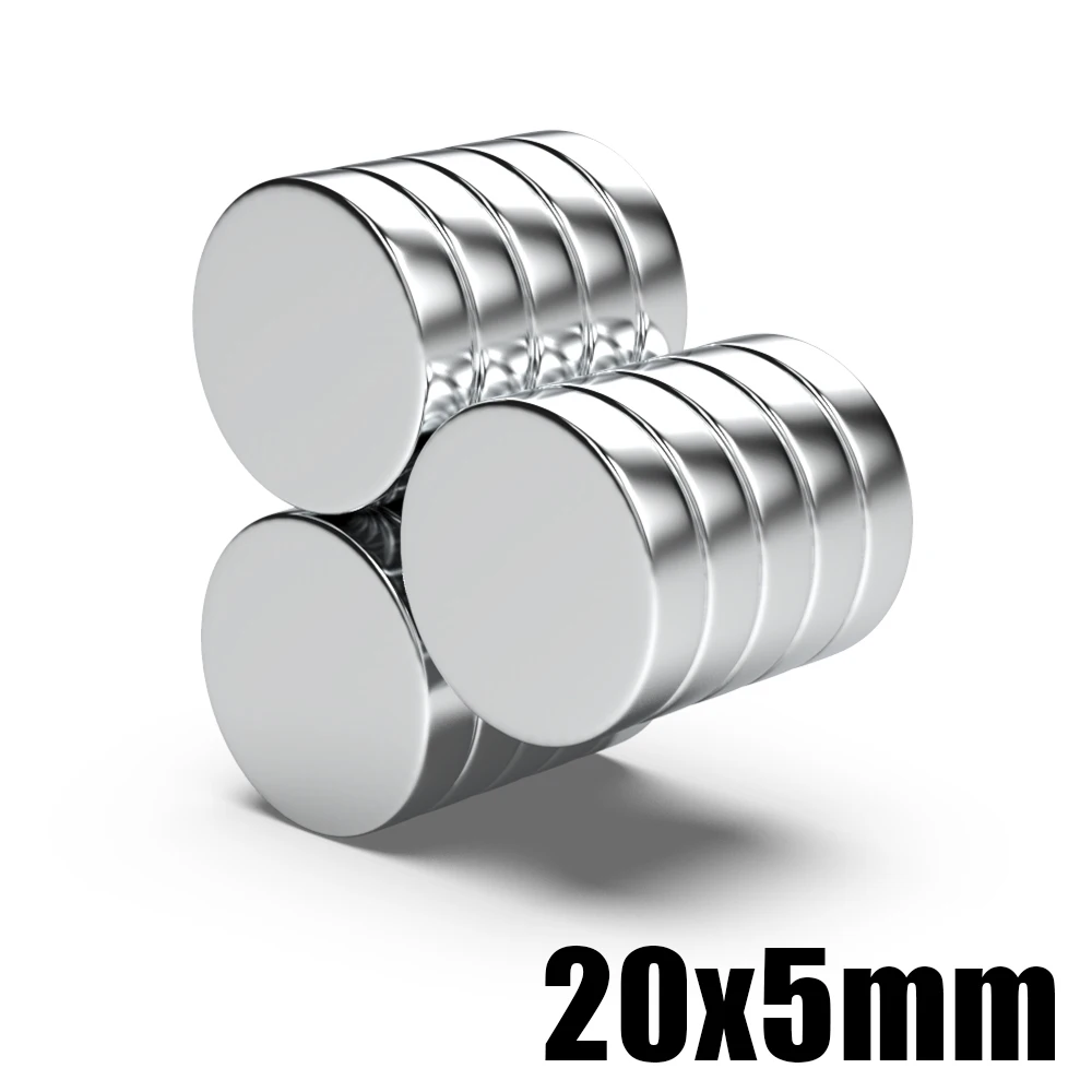 2/5/10/20/50/100Pcs 20x5 Super Strong Magnet 20mm X 5mm Round Magnetic NdFeB Neodymium magnet N35 Powerful Disc imanes 20*5