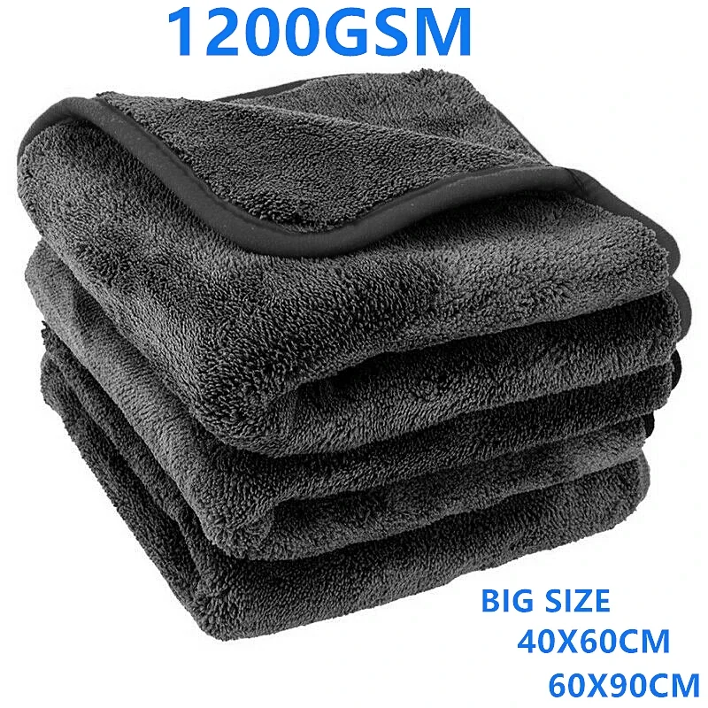 

40x60cm 60x90cm Car Wash Microfiber Towel Plush Cleaning Drying Cloth Car Care Cloth Detailing Polishing