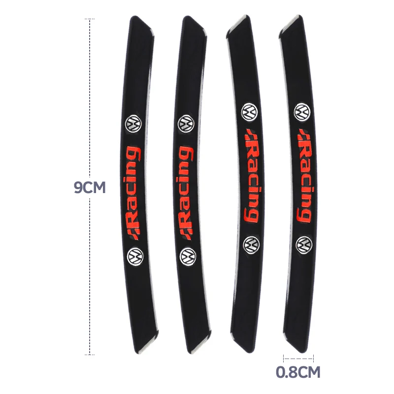 Car Wheel Hub Decoration Emblem Racing Badge Stickers Accessories For Volkswagen GTI R-Line R Polo Golf T5 Passat Magotan Jetta