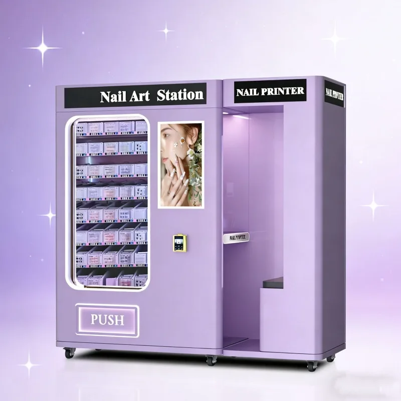 Customizable Nail Vending Machine Automatic Nail Printing and Art Dispenser for Storefronts
