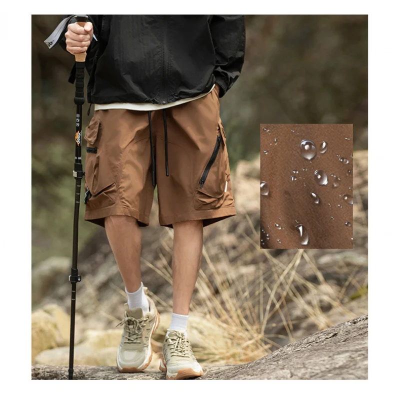 

W2EJOURNEY Top Quality EU US SIze Summer Travel Outdoor Shorts Functional Waterproof Sports Jungle Loose Fit Shorts for Men