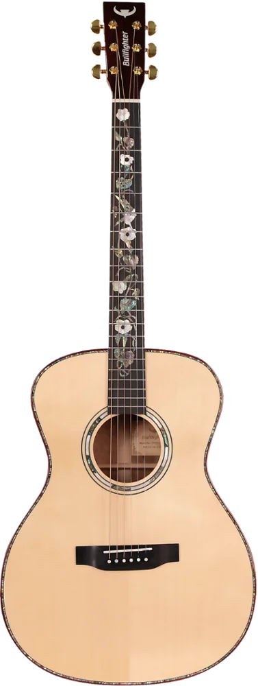 Bullfighter D-9 Spruce Acacia Wood All Solid Acoustic Guitar With Ebony Fingerboard For Sale