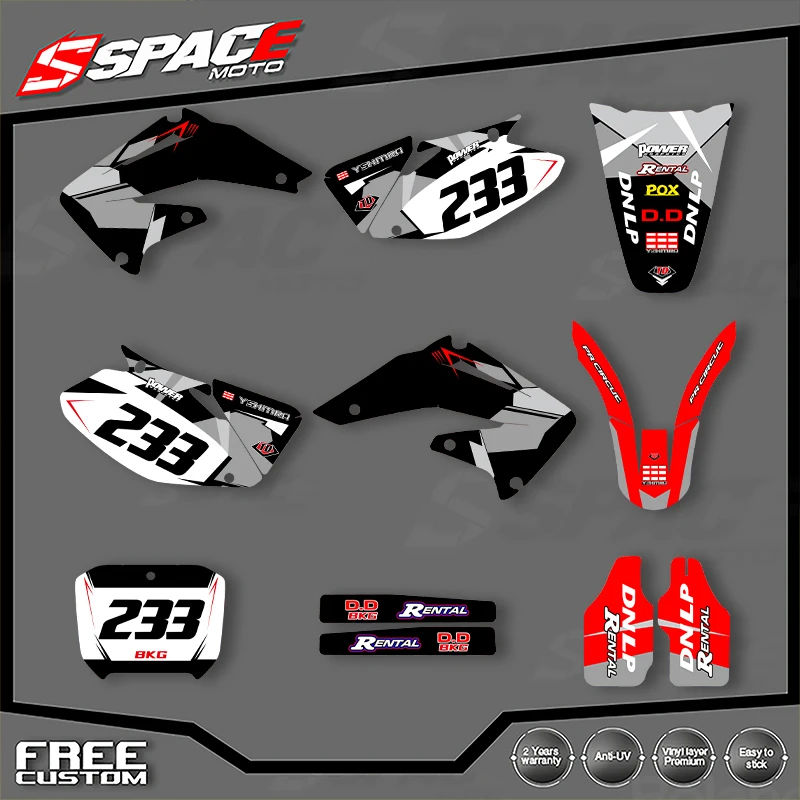

SPACE Custom Motorcycle Graphics Background Decal for HONDA 2002 2003 CRF450 2004 CRF450 02-03 04 Enduro Decals Stickers Kits 05