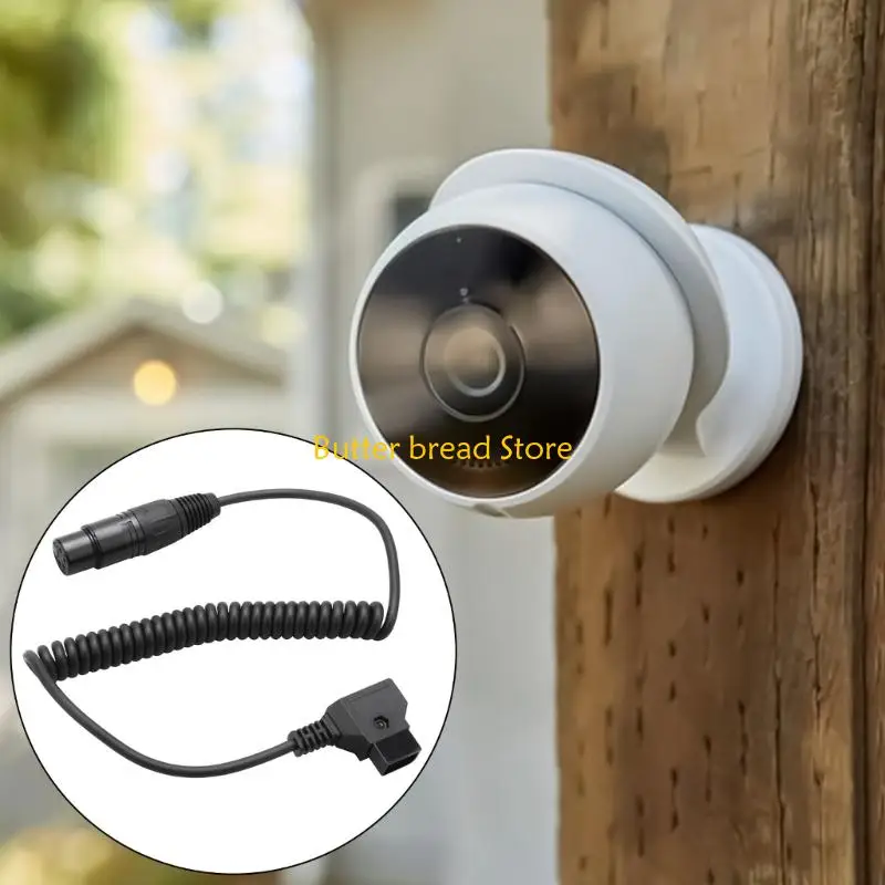 W89C 4 Pin XLR to D Tap Power Converter Cable Line Line لمعدات فيديو ستيريو احترافية، بطارية الكاميرا D Tap Charging #5