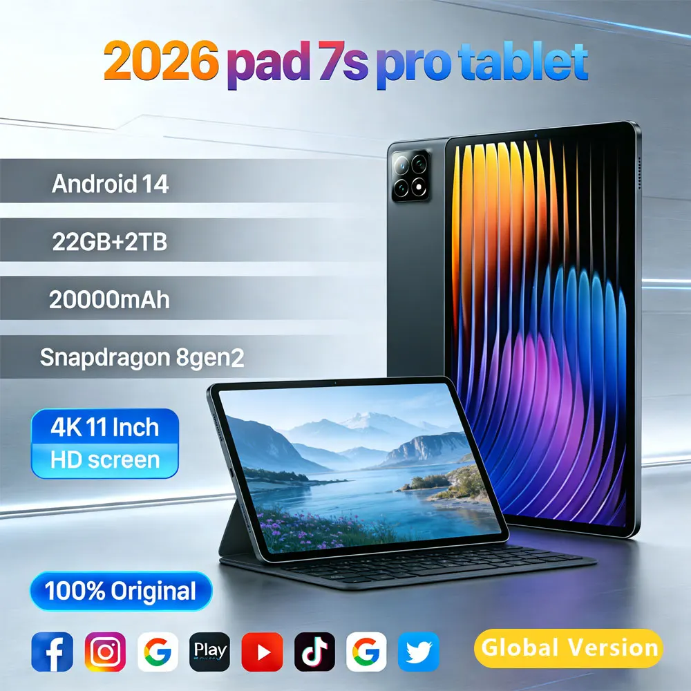 Pad 7S Pro 2026 Original Tablet Snapdragon 8 Gen2 Android14 