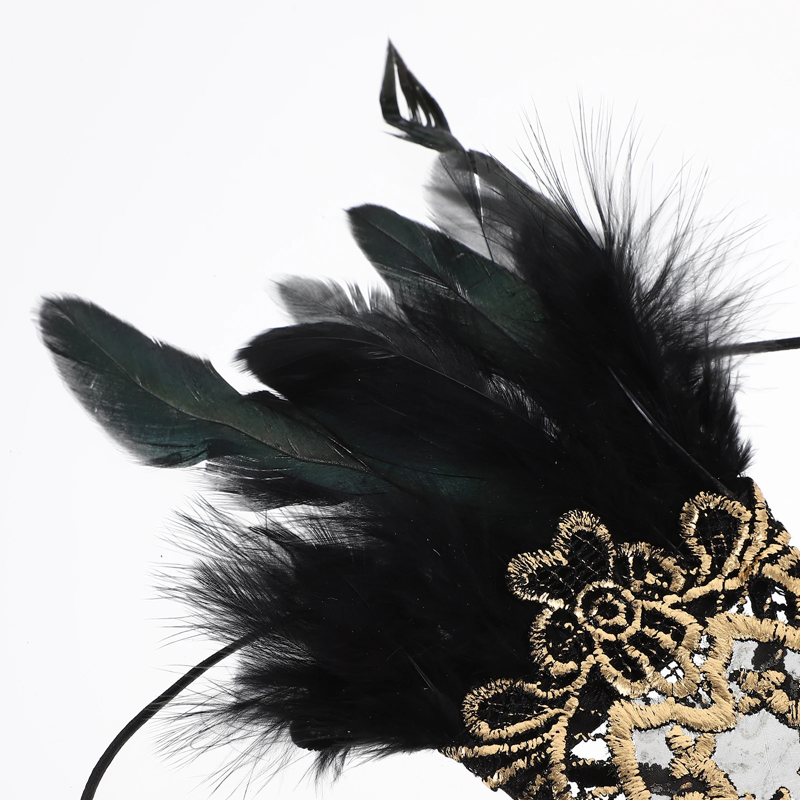 

Elegant Vintage Lace Gloves Women Elbow Length Fingerless Plumage Decorative Long Gloves For Tea Party Wedding Cosplay Prom
