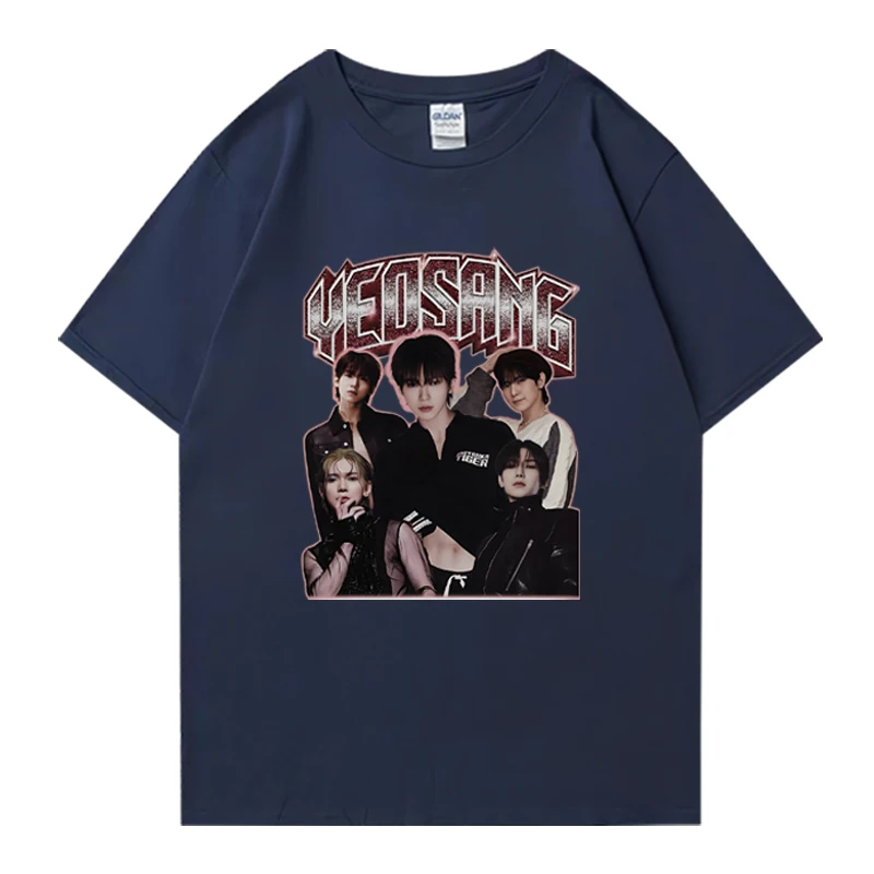 ATEEZ groupe YEOSANG Vintage Y2k t-shirt hommes femmes tendance surdimensionné manches courtes T-shirts été nouveau unisexe 100% coton vêtements