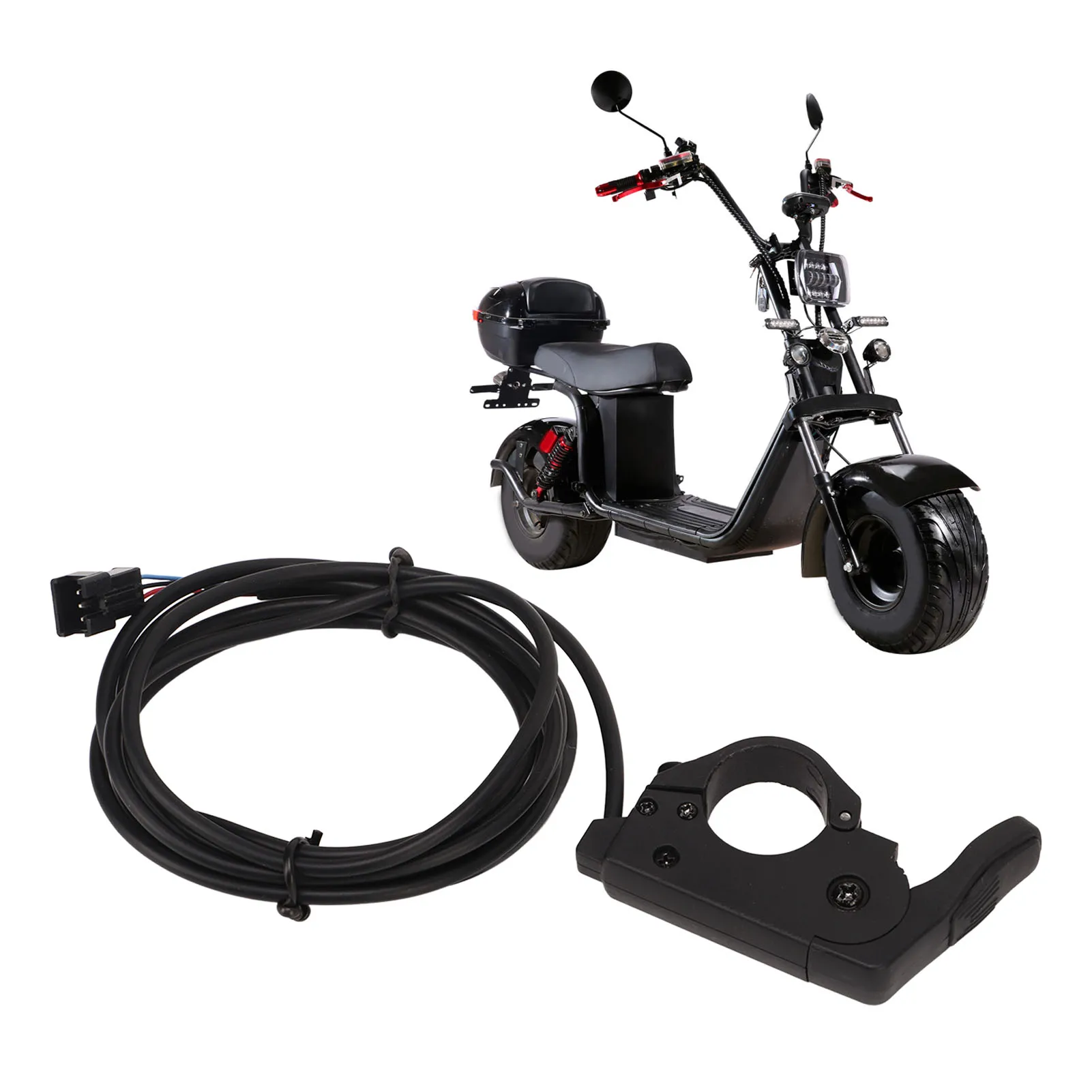 

Дроссельная заслонка для большого пальца для электрического велосипеда, ручка акселератора в сборе, совместимая с левой и правой частью, диаметр ручки 22 мм, 3-контактный разъем,