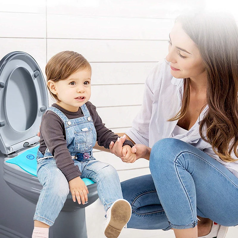 Junta de asiento de orinal plegable de viaje para bebé, alfombrilla de entrenamiento de inodoro portátil para niño pequeño, cojín para urinario, fundas de inodoro de dibujos animados de Color