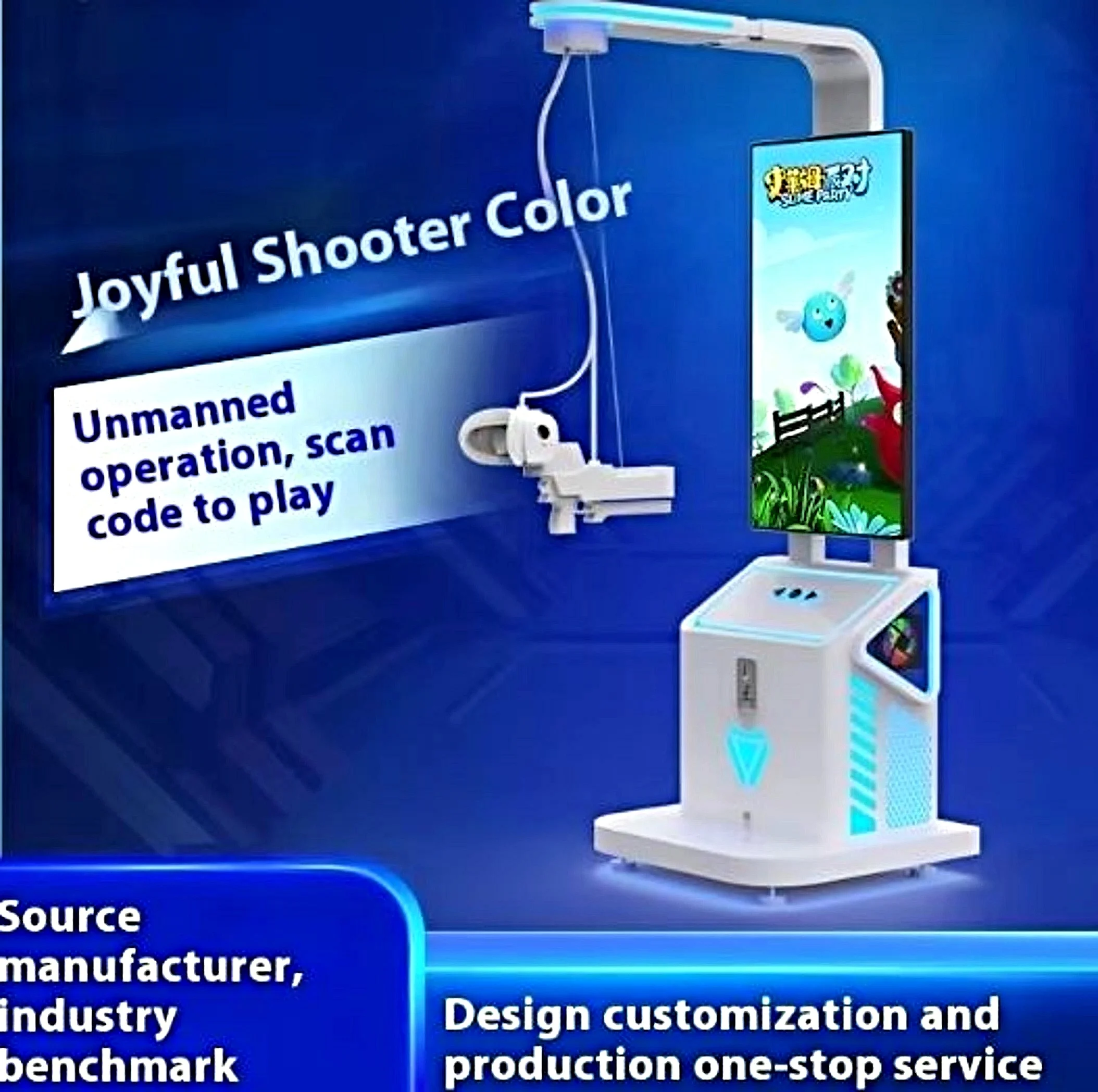 VR Simulator Shooter Unattended Coin-Operated Indoor Metal QR Code Scanning for Self-Service Shooting Experience MR Equipment